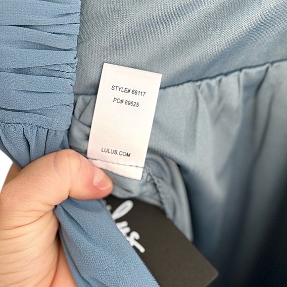 Lulus Divine Muse Slate Blue Wide Leg Jumpsuit Size XS NWT - Picture 12 of 16